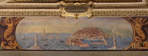 Uitzicht op Livorno, 1557-1558 door Giorgio Vasari