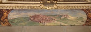 Uitzicht op Lucignano, 1557-1558 door Giorgio Vasari