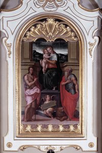 Maagd omringd door Sint Johannes de Doper en Sint Hiëronymus door Giorgio Vasari