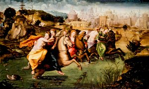 De oversteek van de Tiber door Giorgio di (1500 1559) Giovanni