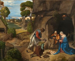 De Aanbidding van de Herders door Giorgione