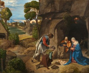 De aanbidding van de herders door Giorgione