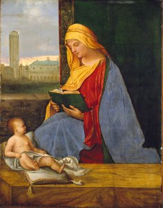 De Maagd en het Kind met een Uitzicht op Venetië De Tallard Madonna door Giorgione