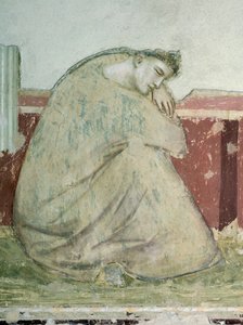 Verschijning van St. Franciscus aan St. Antonius, fresco (detail), Basiliek van Santa Croce, Bardi-kapel, Florence, 1325-1330 door Giotto (c.1266 1337)