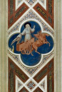 Elia wordt naar de hemel gebracht, Detail uit Leven en Passie van Christus, door Giotto