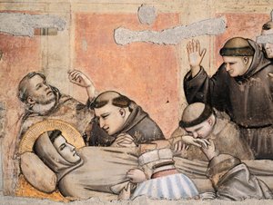Dood van St. Franciscus (detail) door Giotto (c.1266 1337)