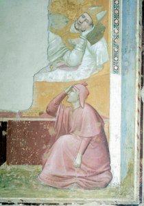 Verschijning van St. Franciscus aan Bisschop Guido van Assisi (detail) door Giotto (c.1266 1337)