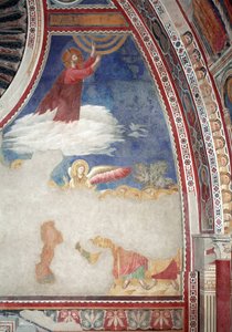 Geschiedenis van het Nieuwe Testament: De Hemelvaart van Christus - Fresco door Giotto (c.1266 1337)