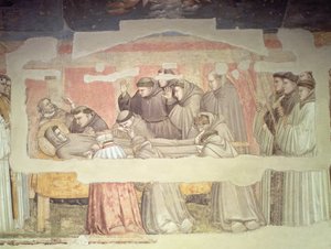 De dood van St. Franciscus (detail) uit de Bardi-kapel fresco