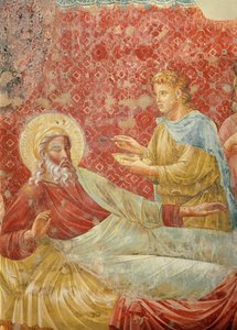 Isaak wijst Esau af, detail van Isaak en Esau, c.1288 (detail)