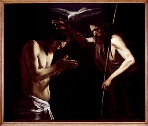 De doop van Jezus door Giovanni Battista Caracciolo