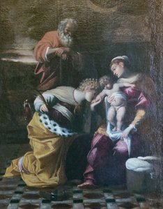 De mystieke bruiloft van Sint Catharina van Alexandrië, circa 1600 door Giovanni (1575 1655) Donducci