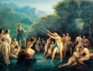 Diana en Actaeon door Giovanni Carnovali