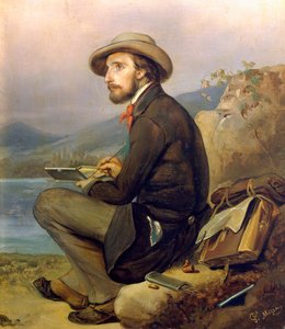 Portret van schilder, misschien Giovanni Carnovali