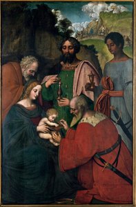 Aanbidding der Wijzen. door Giovanni Agostino da Lodi
