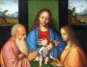 Maagd en kind















 met St. Joseph en Lucia