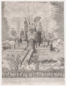 Speculum Romanae Magnificentiae: De Girandola bij het Castel Sant