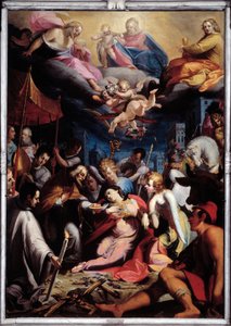 Toediening van de Eucharistie aan Sint Lucia door Giovanni Andrea Ansaldo