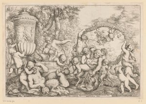 Bacchanaal met Silenus door Giovanni Andrea Podesta