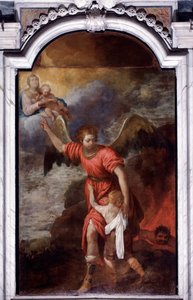 De beschermengel. Schilderij door Giovanni Andrea de 