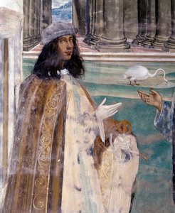 Sint Benedictus repareert een gebroken zeef (detail)