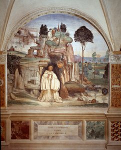 De demon breekt de bel (fresco) door Giovanni Antonio Bazzi Sodoma