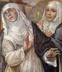 De extase van Sint-Catharina (detail)