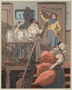 Scène uit La Dame de Gai-Fredon, door Quatrelles (Ernest LEpine) door Giovanni Antonio Bazzi after Sodoma
