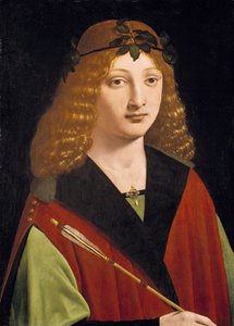 Portret van een jongeling met een pijl, c.1500-10 door Giovanni Antonio Boltraffio