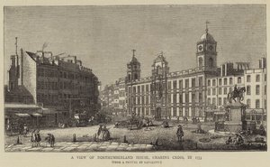 Een uitzicht op Northumberland House, Charing Cross, in 1753 door Giovanni Antonio Canal