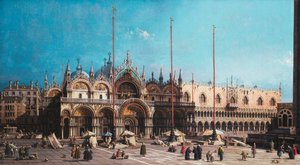 San Marco en het Dogepaleis, Venetië door Giovanni Antonio Canal