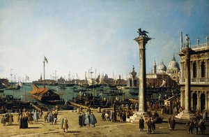 Het Bacino di S. Marco, Venetië, vanaf de Piazzetta door Giovanni Antonio Canal