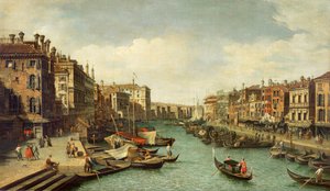 Het Grote Kanaal bij de Rialtobrug, Venetië, ca. 1730