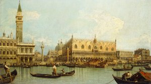 De Molo, Venetië, vanaf het Bacino di S. Marco door Giovanni Antonio Canal