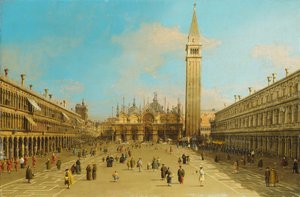 Het Piazza San Marco, Venetië, kijkend naar het Oosten door Giovanni Antonio Canal