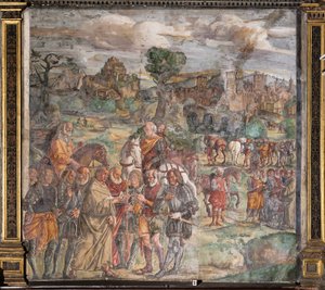 Sint-Antonius tegenover de tiran Ezzelino in Verona
