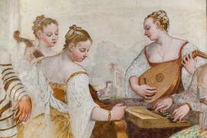 Hofdames, detail van Het Concert, Grote Zaal, ca.1570