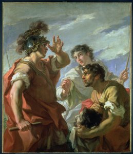 Caesar voor Alexandrië door Giovanni Antonio Pellegrini