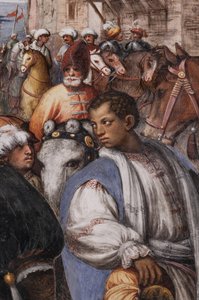 Aanbidding der Wijzen en Aanbidding der Herders door Giovanni Antonio Pordenone