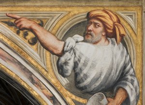 Middenbeuk, Pluim Tweede Span Zuid, IL Pordenone 1520, Buste met Profeet