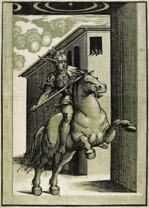 Marcus Curtius, ca. 1540 door Giovanni Antonio Pordenone