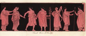 De bruid Penelope in trouwsluier met haar pronuba of ere-dame door Giovanni Antonio Sasso