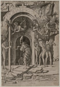 Afdaling in de limbo door Giovanni Antonio da Brescia