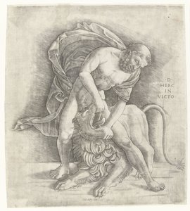 Hercules vecht met de Nemeïsche leeuw