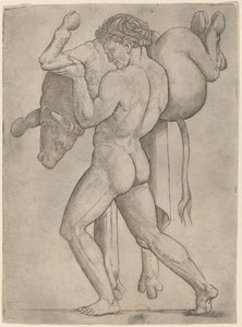 Hercules en de Kretenzische Stier door Giovanni Antonio da Brescia