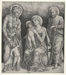 Heilige Familie met Sint Elizabeth en de jonge Sint Johannes de Doper, ca. 1500