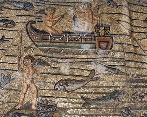 Vloer van de vroegchristelijke basiliek van Aquileia, Udine door Phillipe de Marlier