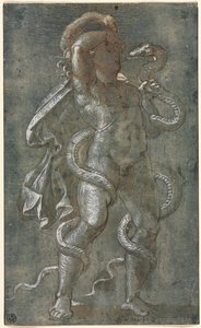 Man verstrengeld door twee slangen, ca. 1527