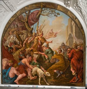 Romeinse buit gelegd aan de voeten van Claudius Civilis door Giovanni Antonio de Groot
