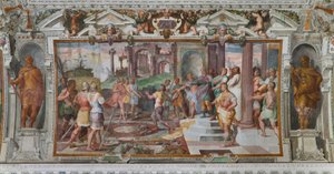 Verhalen van Odysseus: detail van het spel van stenen gooien op het hof van de Faiaken, c.1560 (detail) door Giovanni Battista Castello